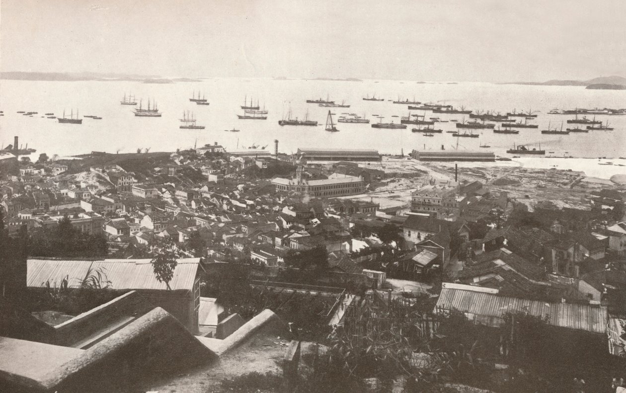 Vista dei nuovi moli durante la costruzione, 1914 da Unbekannt