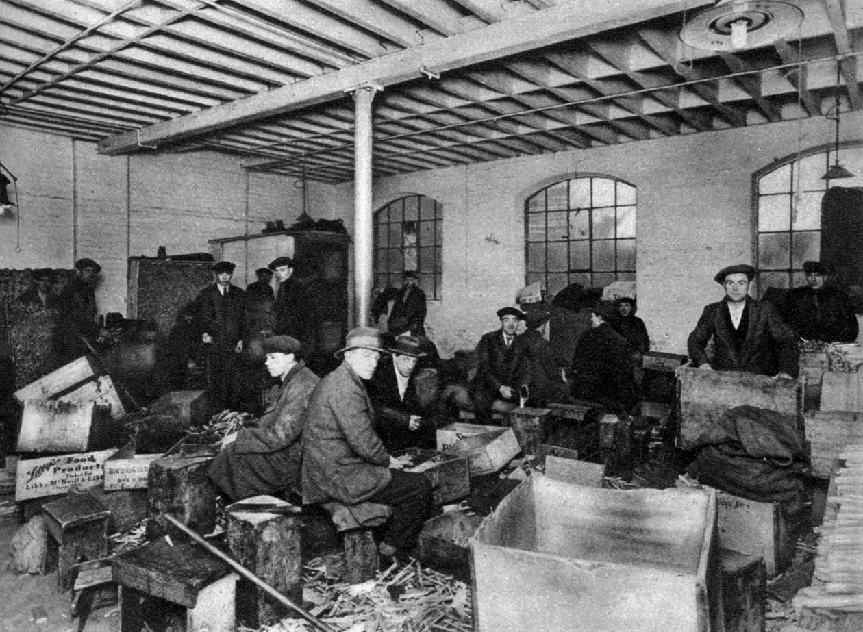 Un laboratorio di taglio della legna, Londra da Unbekannt