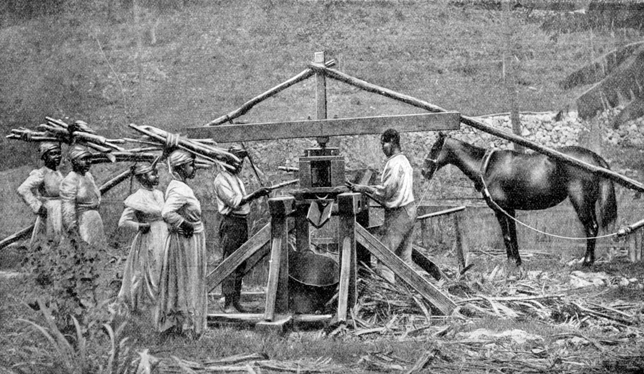 Mulino per la frantumazione della canna da zucchero a cavallo, Indie Occidentali da Unbekannt