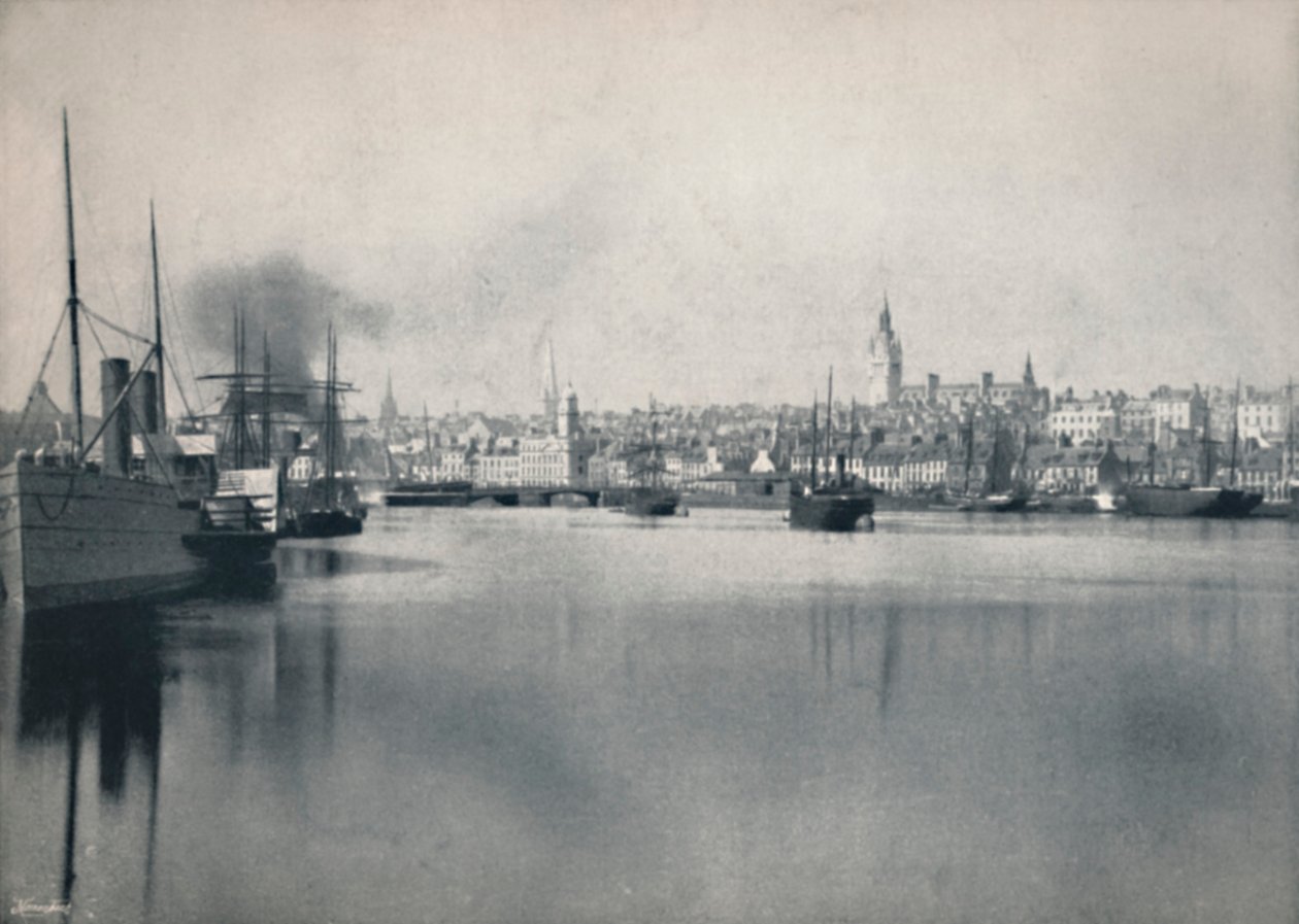 Aberdeen - Vista generale dal fiume, 1895 da Unbekannt