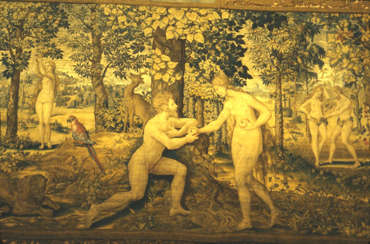 Adamo ed Eva. La tentazione, XVI secolo, XX secolo da Unbekannt