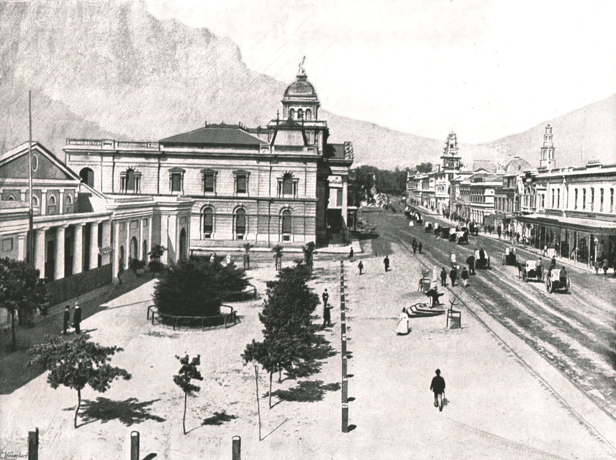 Adderley Street, con il Commercial Exchange e la Standard Bank, Città del Capo, Sudafrica, 1895 da Unbekannt