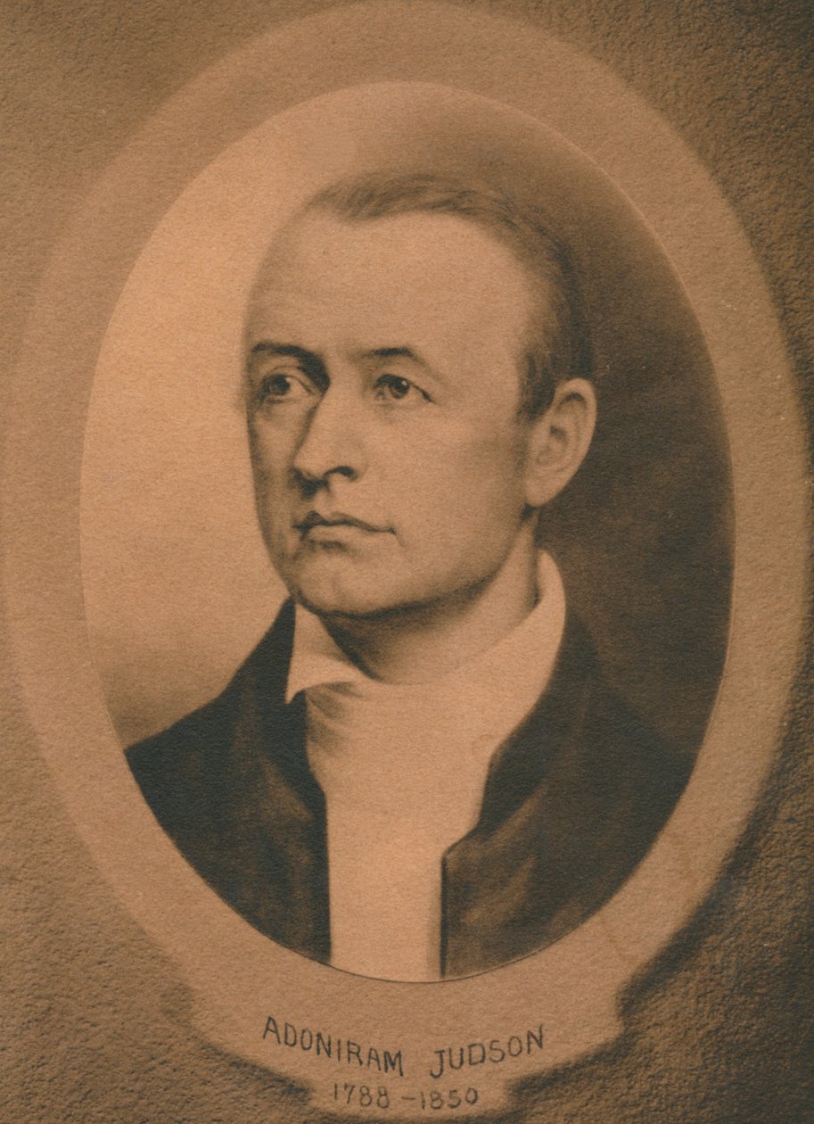 Adoniram Judson, Jr. 1788-1850, missionario congregazionalista e poi battista americano, c. 1910 da Unbekannt