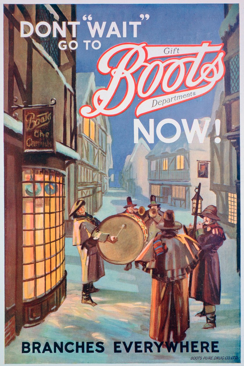 Pubblicità per Boots the Chemists, 1924 da Unbekannt