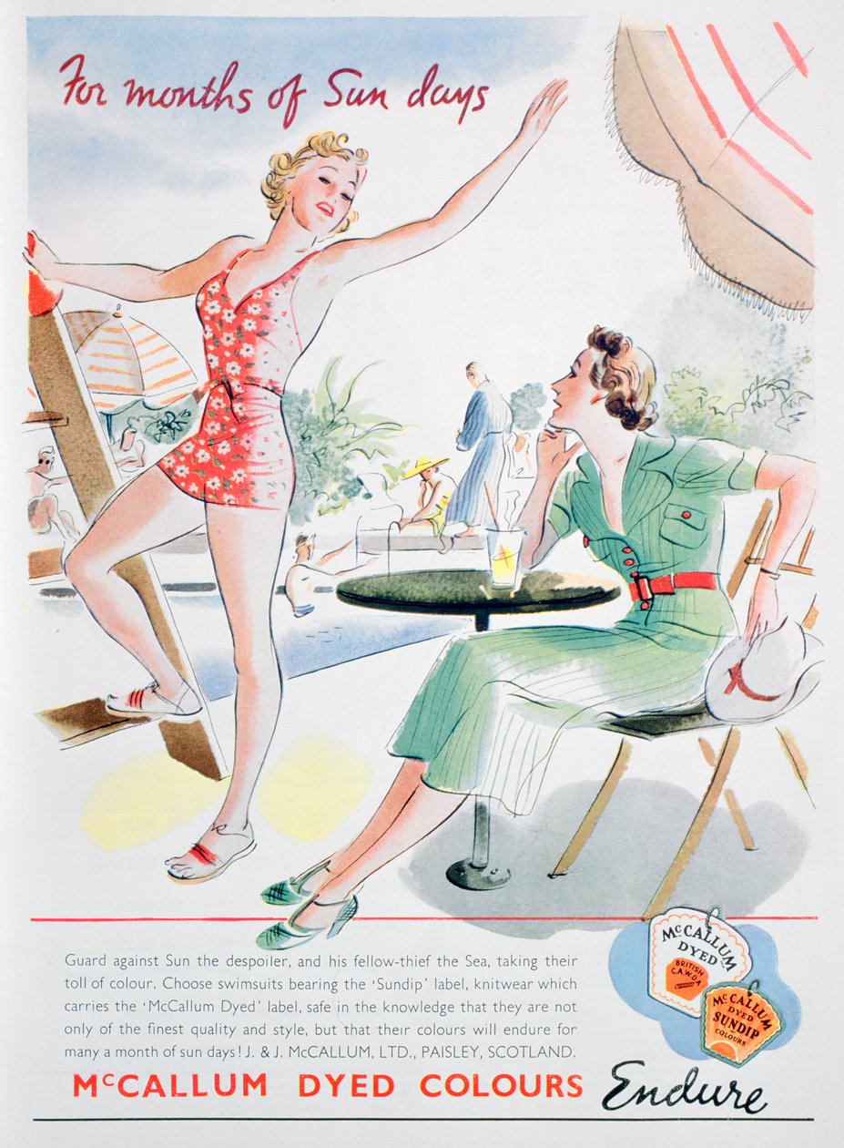 Pubblicità per i colori tinti McCallum, 1937 da Unbekannt