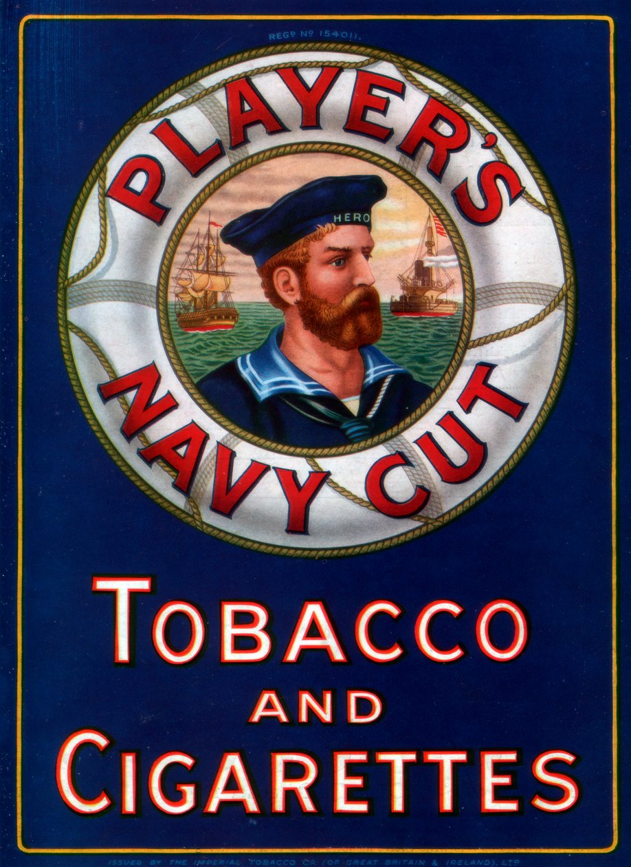 Pubblicità per il tabacco e le sigarette Players Navy Cut, 1923 da Unbekannt