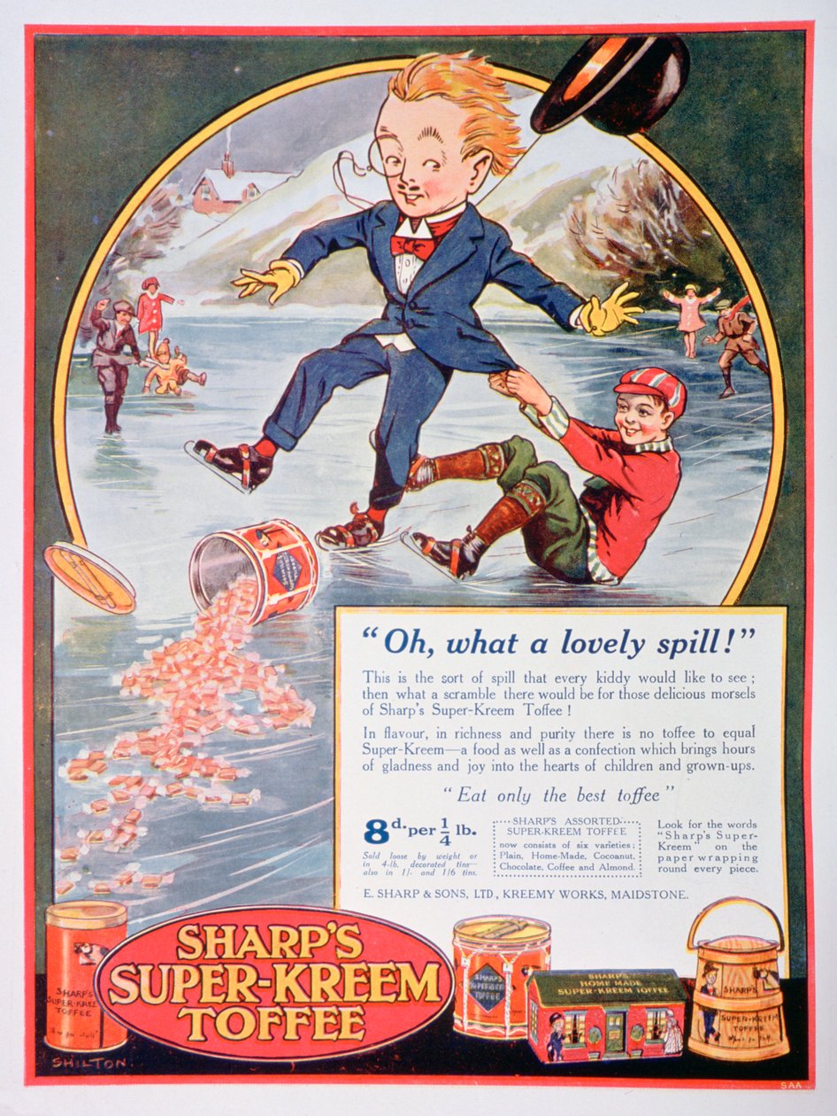 Pubblicità per Sharps Super-Kreem Toffee, 1923 da Unbekannt