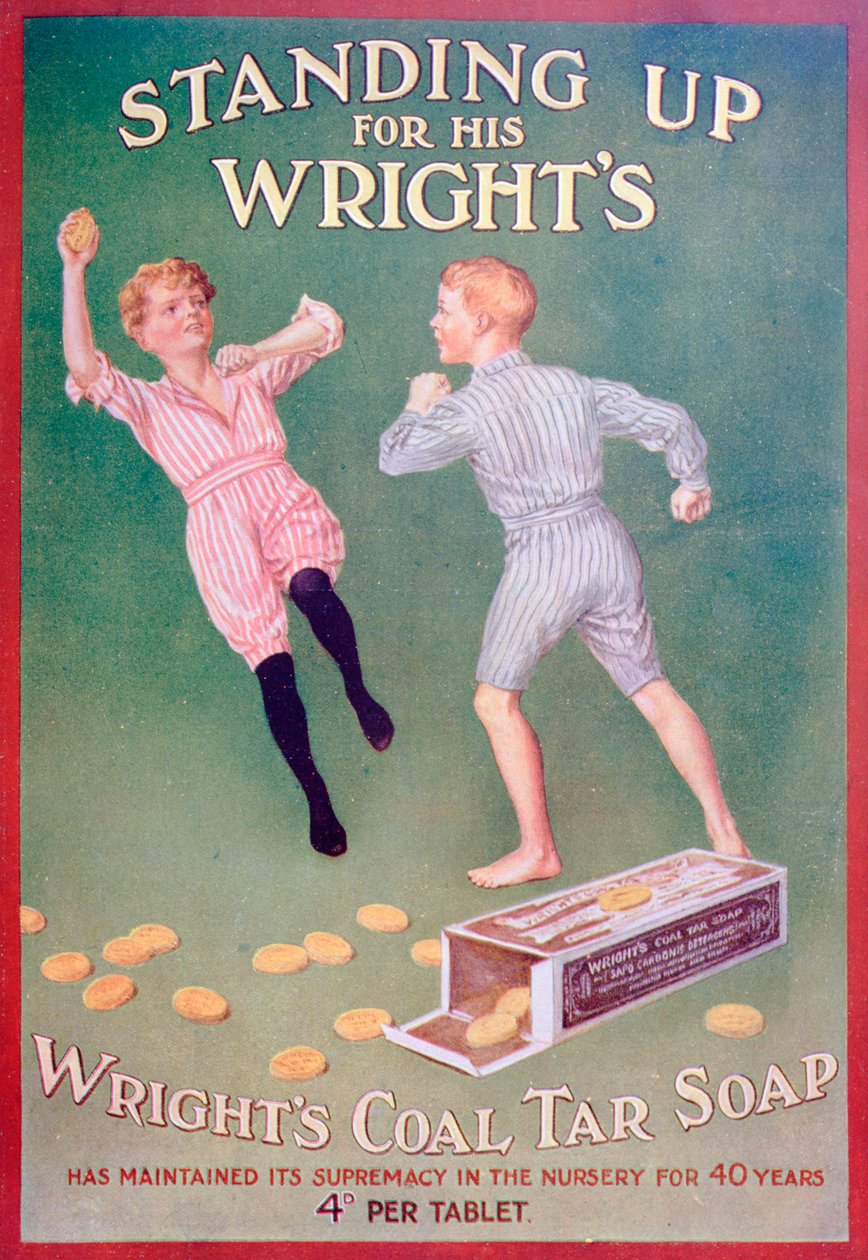 Pubblicità per il sapone al catrame di carbone Wrights, 1909 da Unbekannt