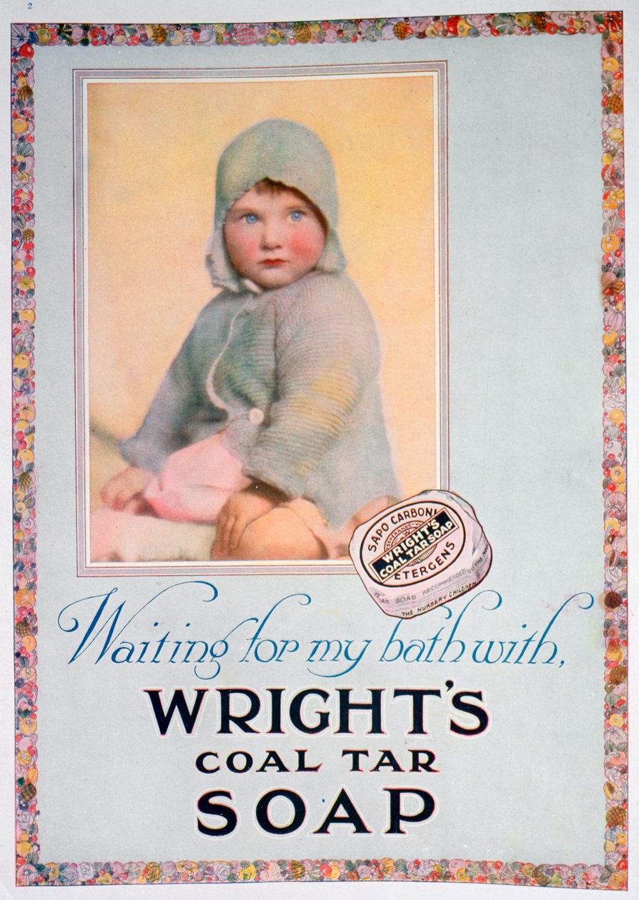 Pubblicità per il sapone al catrame di carbone Wrights, 1924 da Unbekannt