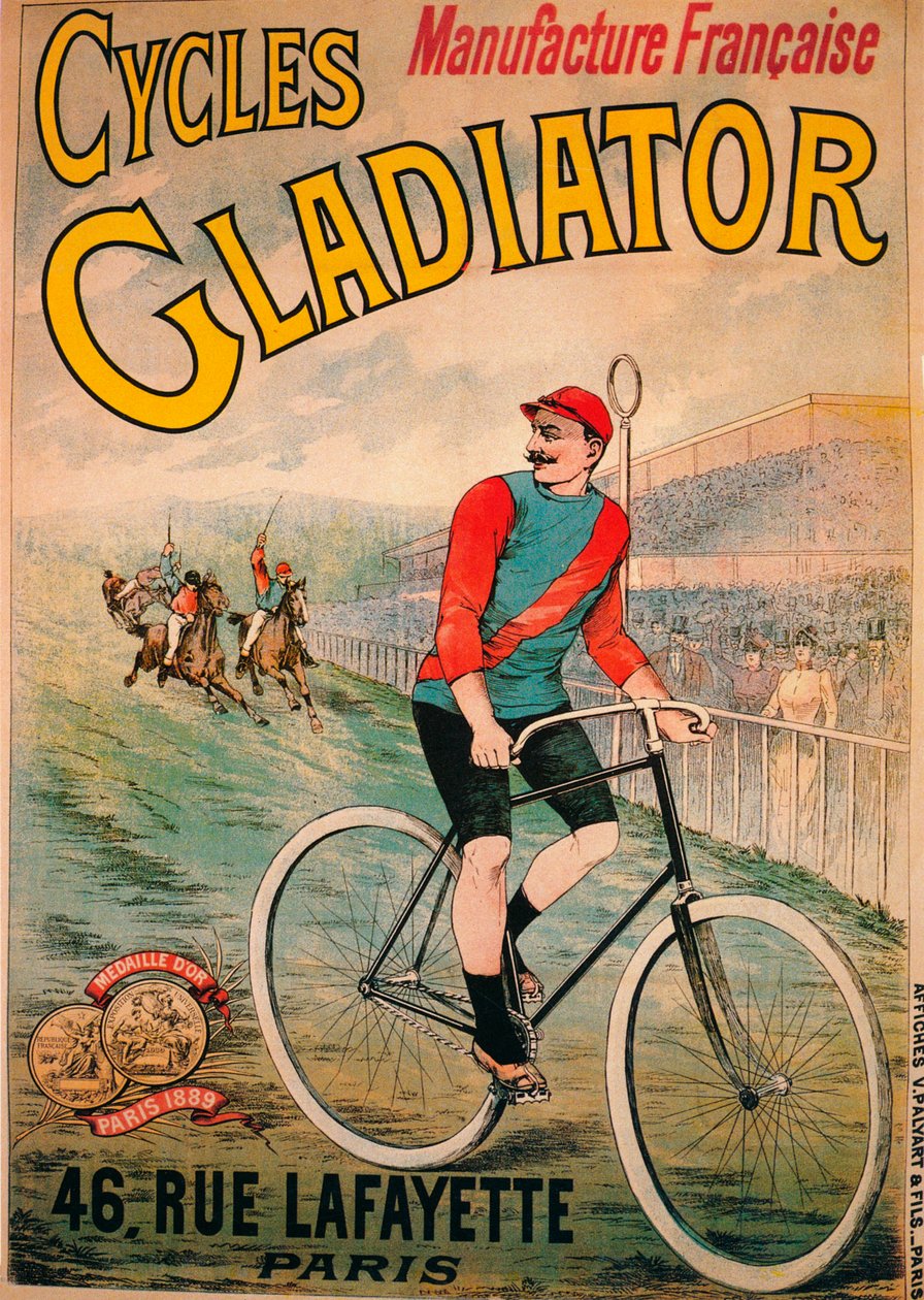 Pubblicità per biciclette Cycles Gladiator, c1900 da Unbekannt