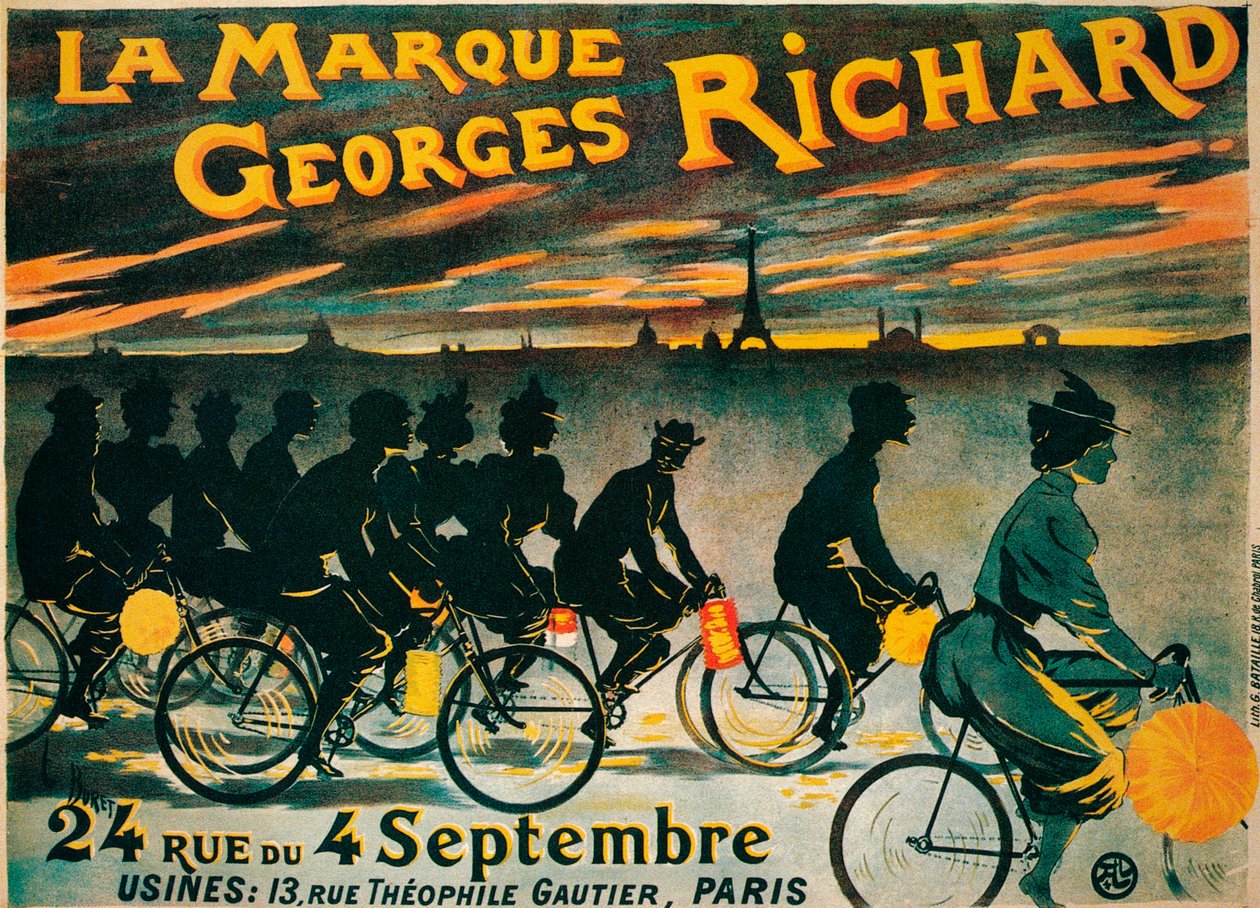 Pubblicità per biciclette Georges Richard, c. 1900 da Unbekannt