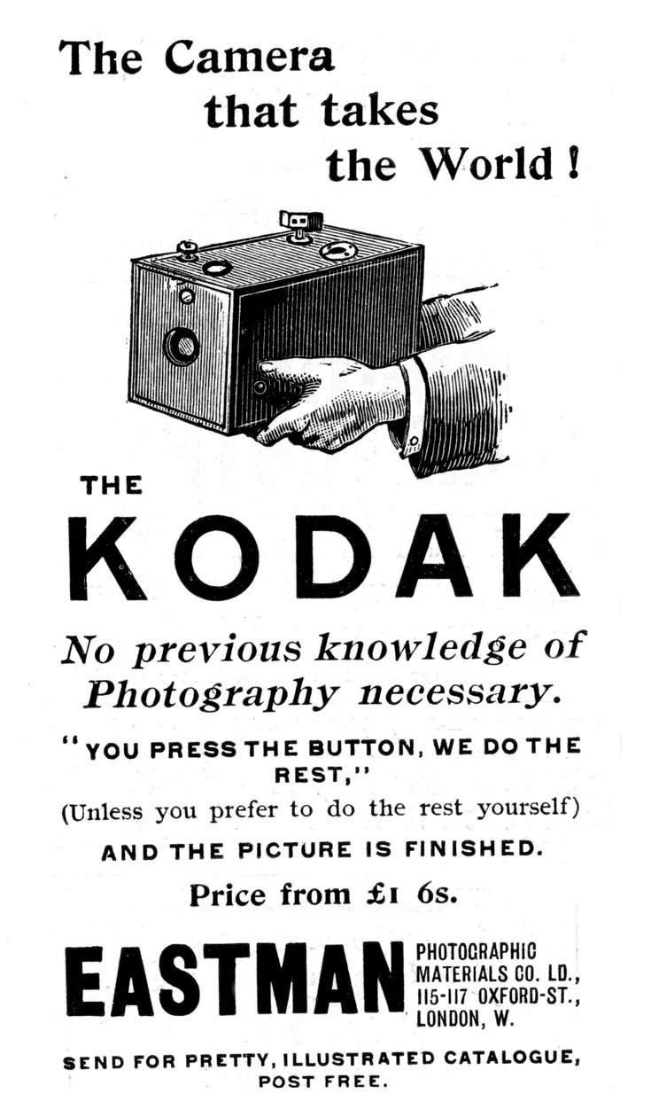 Pubblicità per fotocamere Kodak, 1893 da Unbekannt