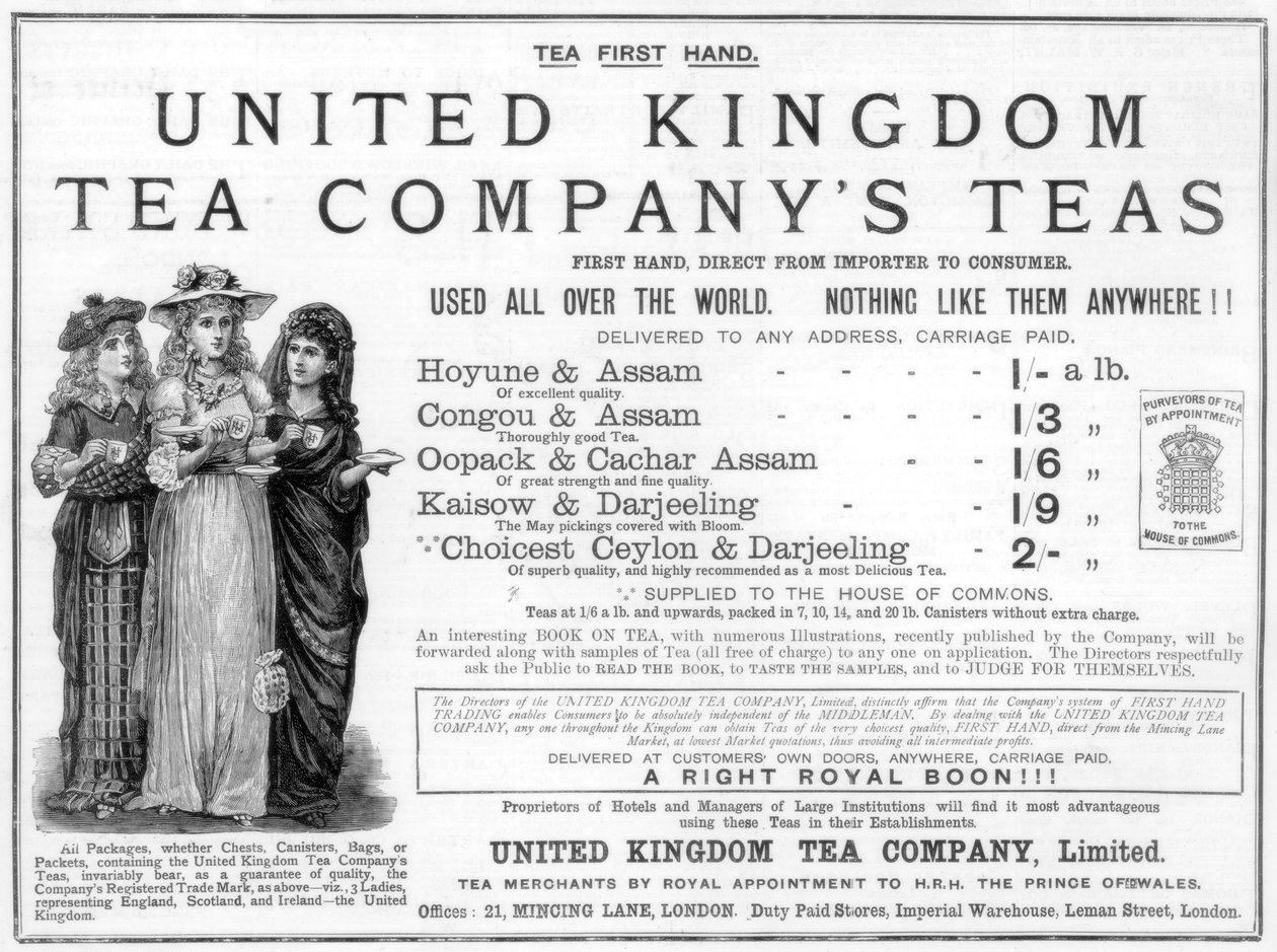 Pubblicità per la United Kingdom Tea Company, 1890 da Unbekannt