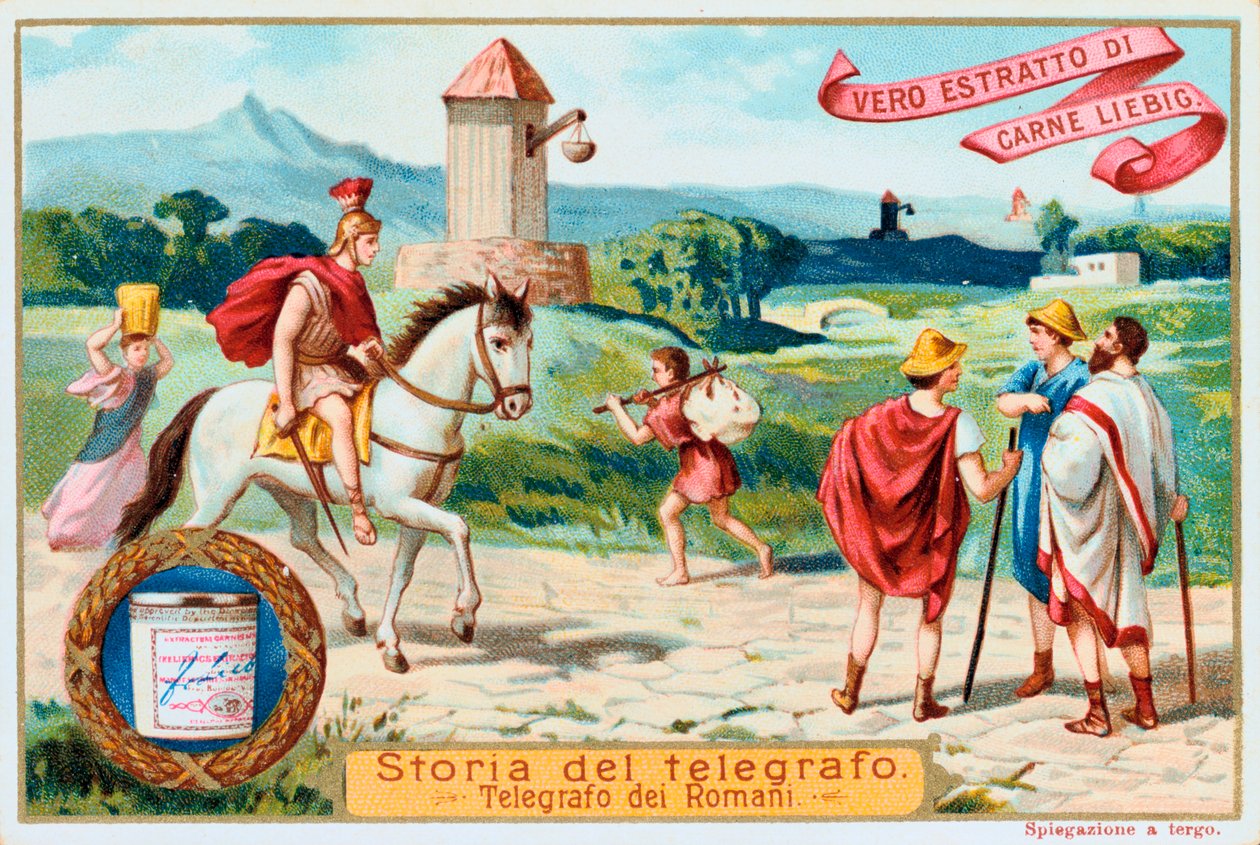 Telegrafo aereo: antiche torri di segnalazione romane, c1900 da Unbekannt