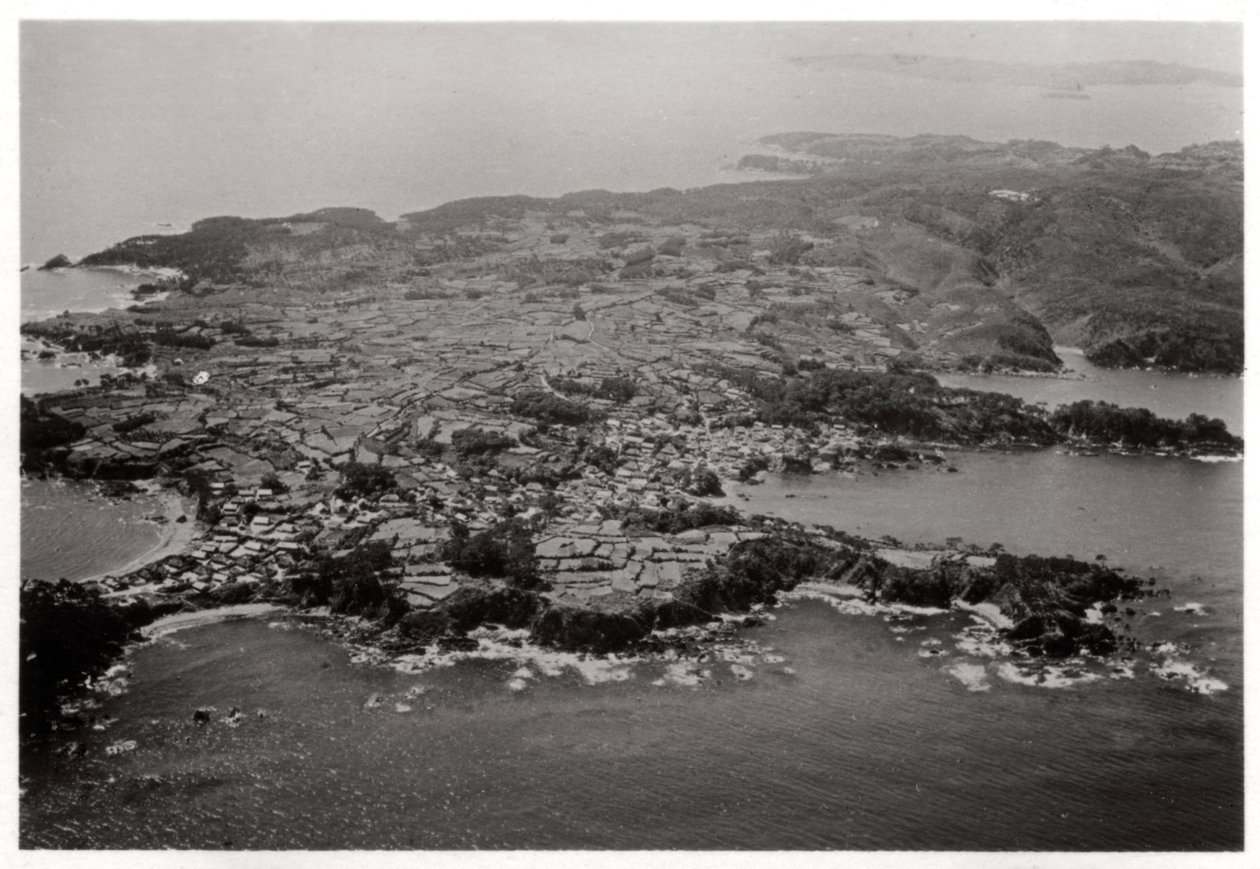 Vista aerea di Oginohama, Giappone, da un dirigibile, 1929 1933 da Unbekannt
