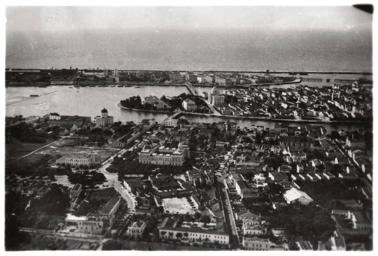 Vista aerea di Recife, Brasile, da un dirigibile, 1930-1933 da Unbekannt