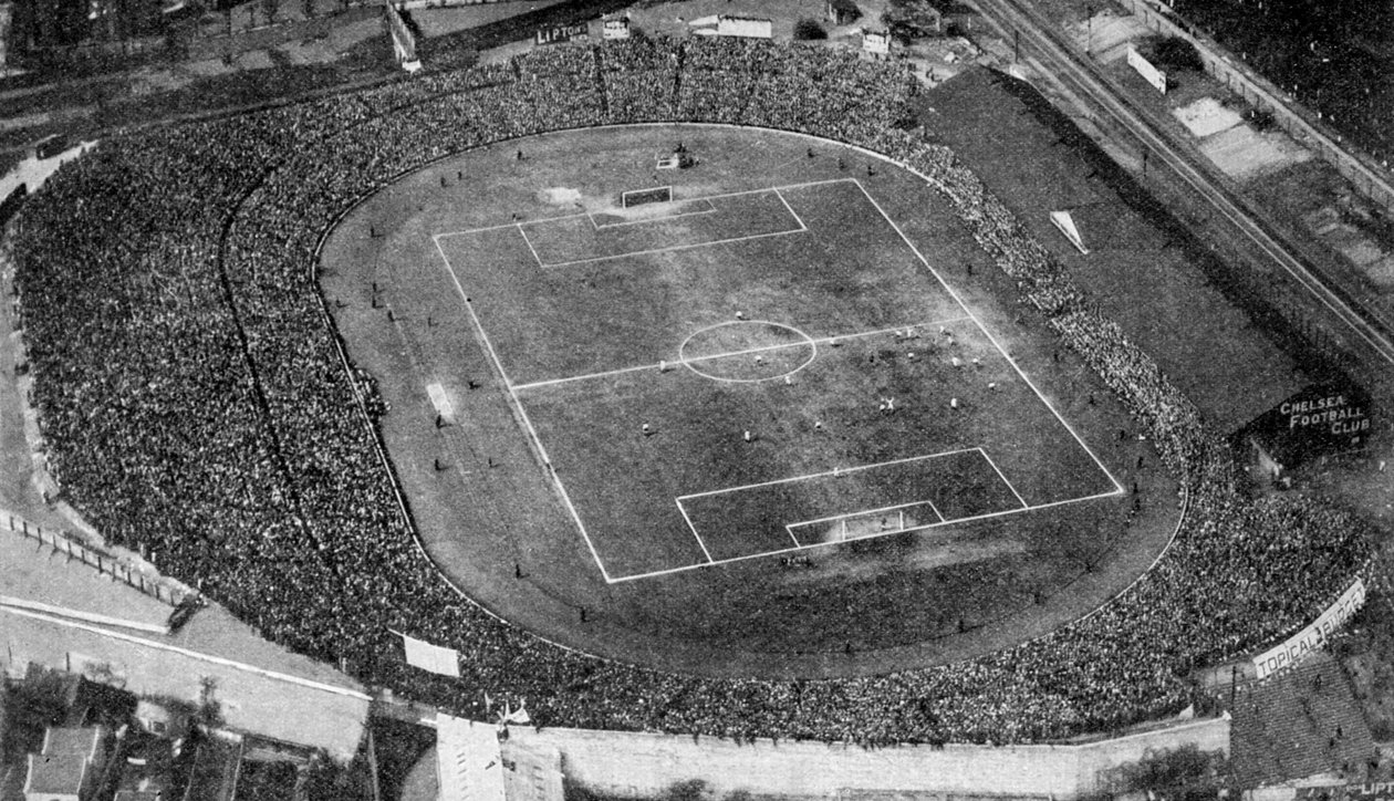 Vista aerea di Stamford Bridge, stadio del Chelsea Football Club, Londra, c1922 da Unbekannt