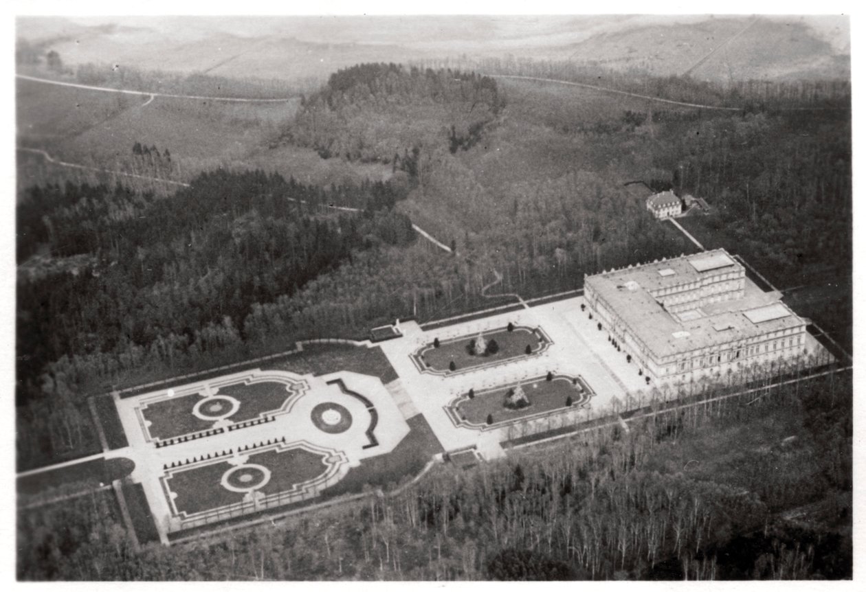 Veduta aerea del Palazzo di Herrenchiemsee, Baviera, Germania, da un dirigibile, c1931-1933 da Unbekannt