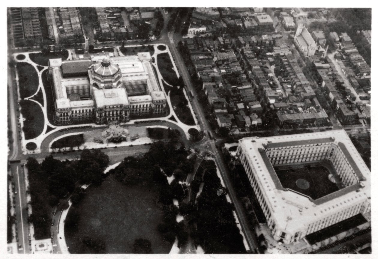 Veduta aerea della Biblioteca del Congresso, Washington DC, USA, da un dirigibile, 1928 1933 da Unbekannt