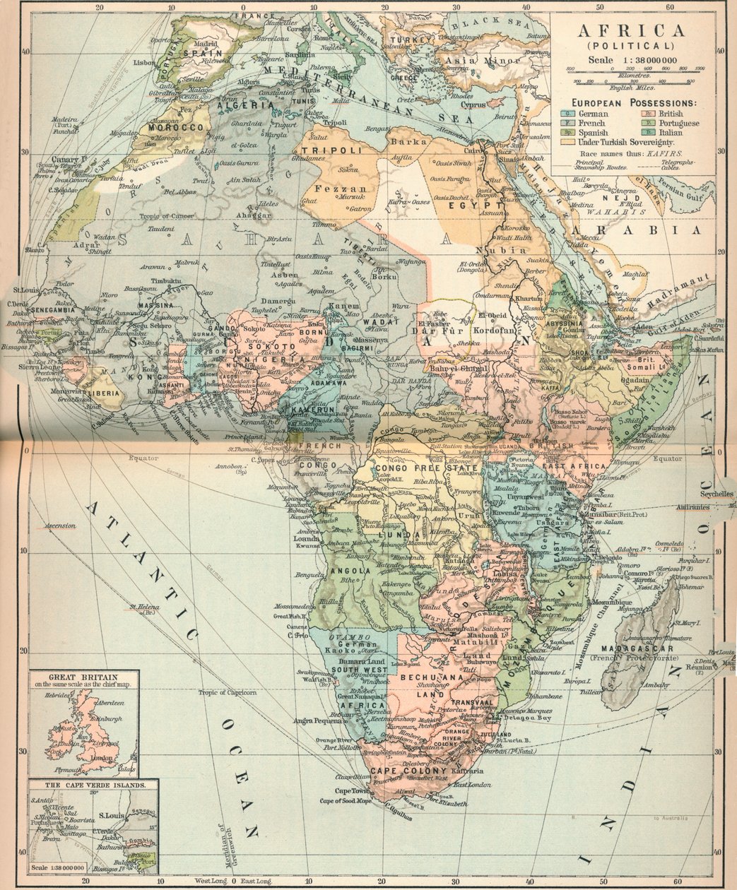 Africa Politica, c1902, 1903 da Unbekannt