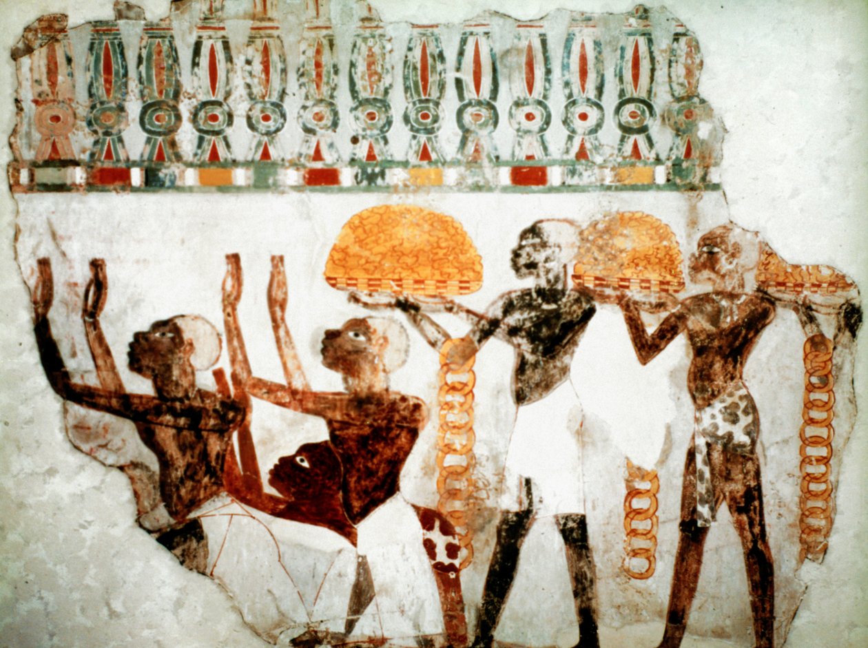 Africani che portano oro, c1400 a.C. da Unbekannt