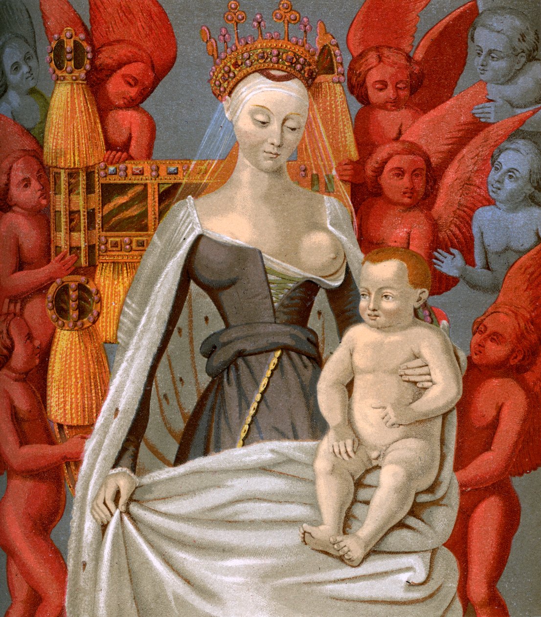 Agnès Sorel 1421-1450, amante del re Carlo VII di Francia, c1450 1849 da Unbekannt