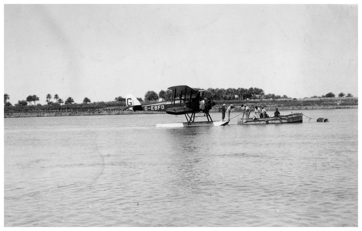 Alan Cobhams De Havilland DH50 che atterra sul Tigri, Iraq da Unbekannt