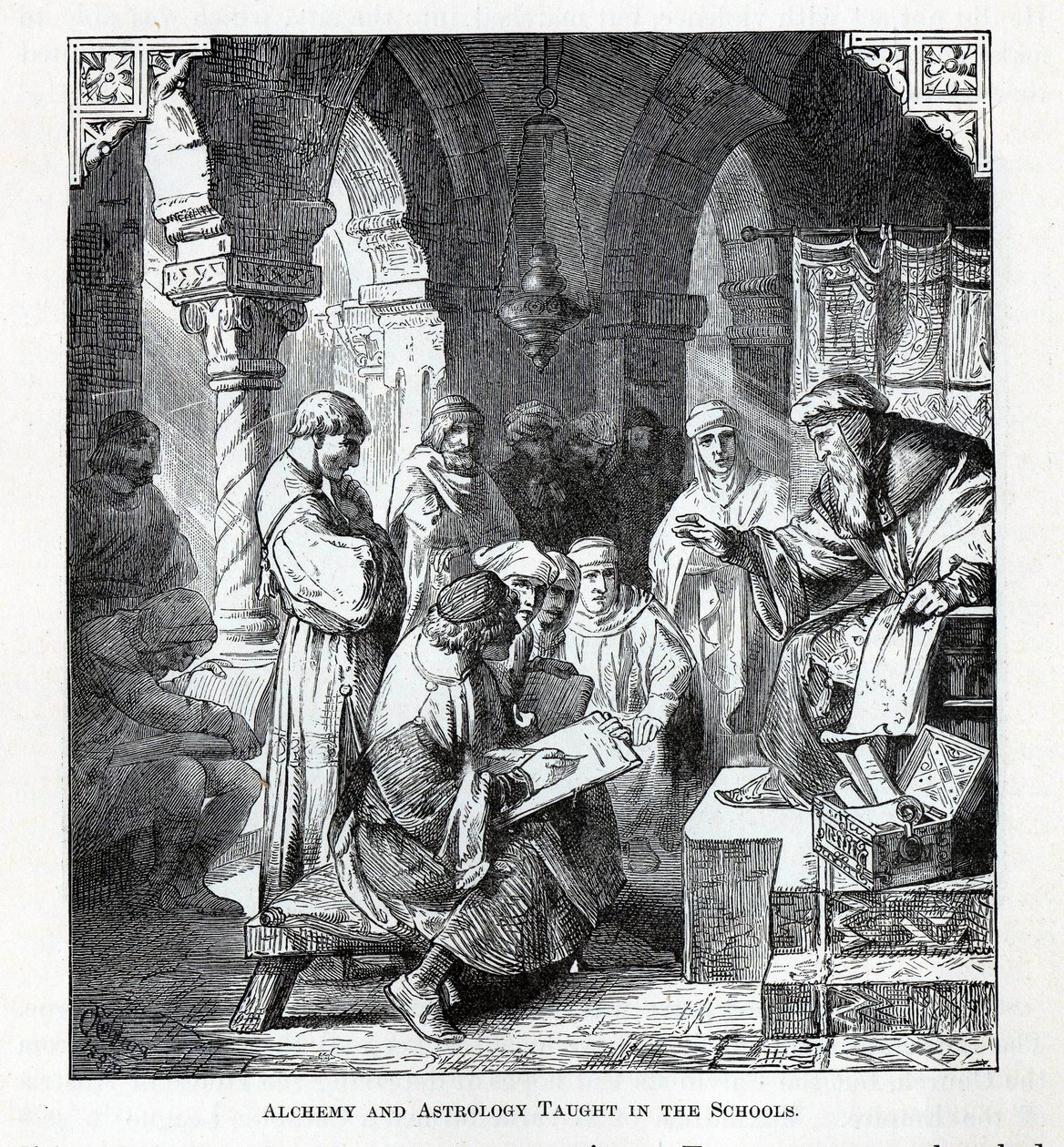 Alchimia e astrologia insegnate nelle scuole, 1882 da Unbekannt