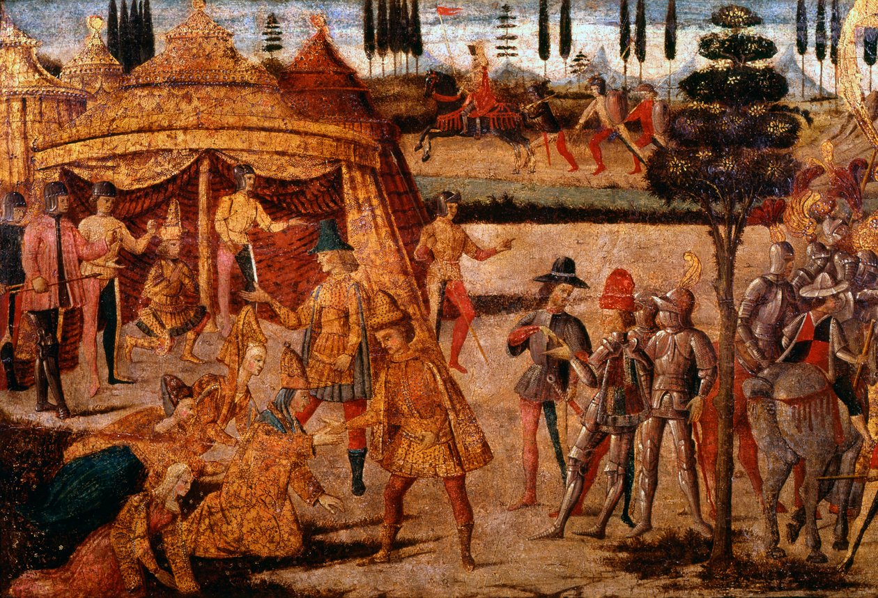 Alessandro Magno visita Dario, IV secolo a.C., XV secolo da Unbekannt