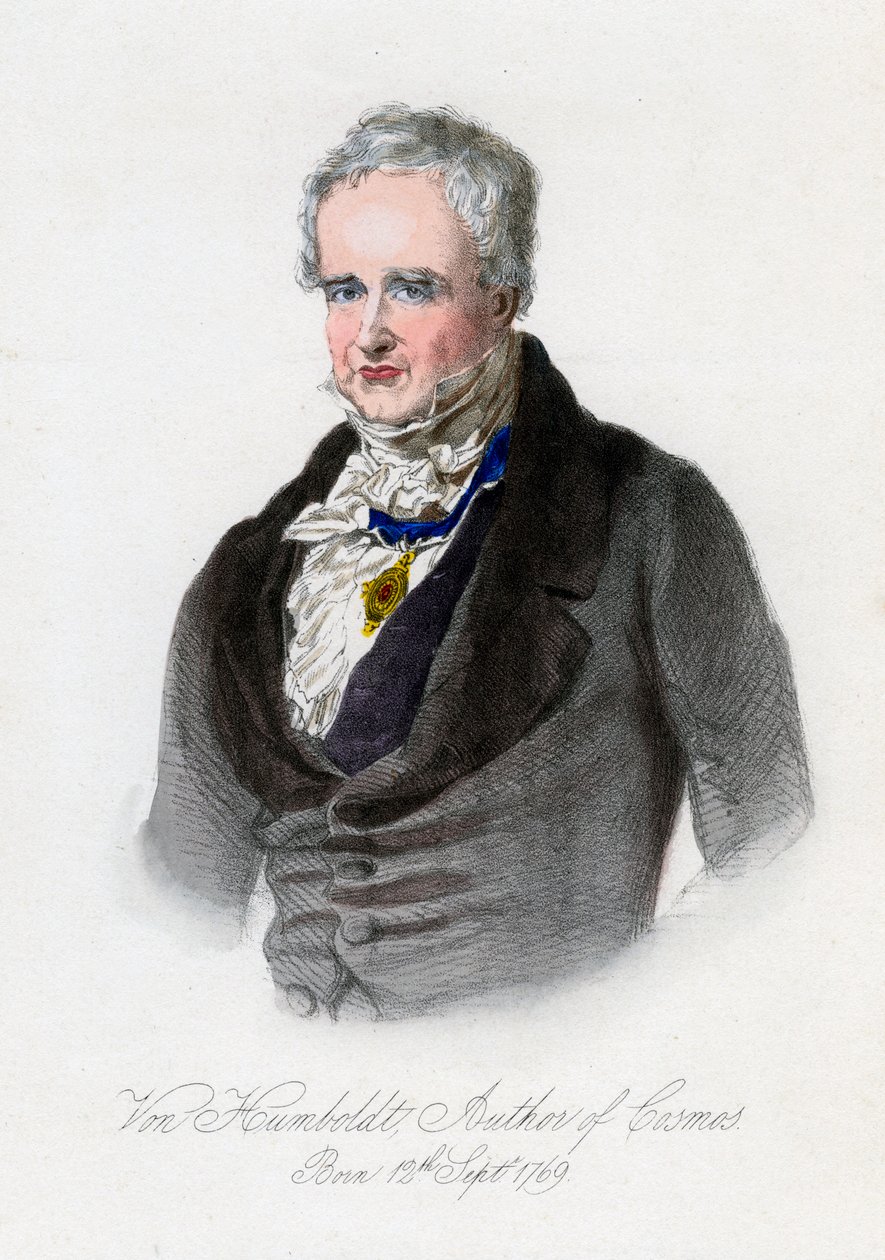 Alexander von Humboldt, naturalista ed esploratore prussiano, XIX secolo da Unbekannt