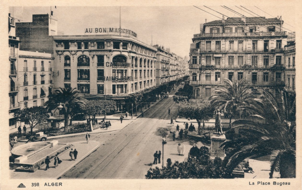 Algeri - La Place Bugeau, c1930 da Unbekannt