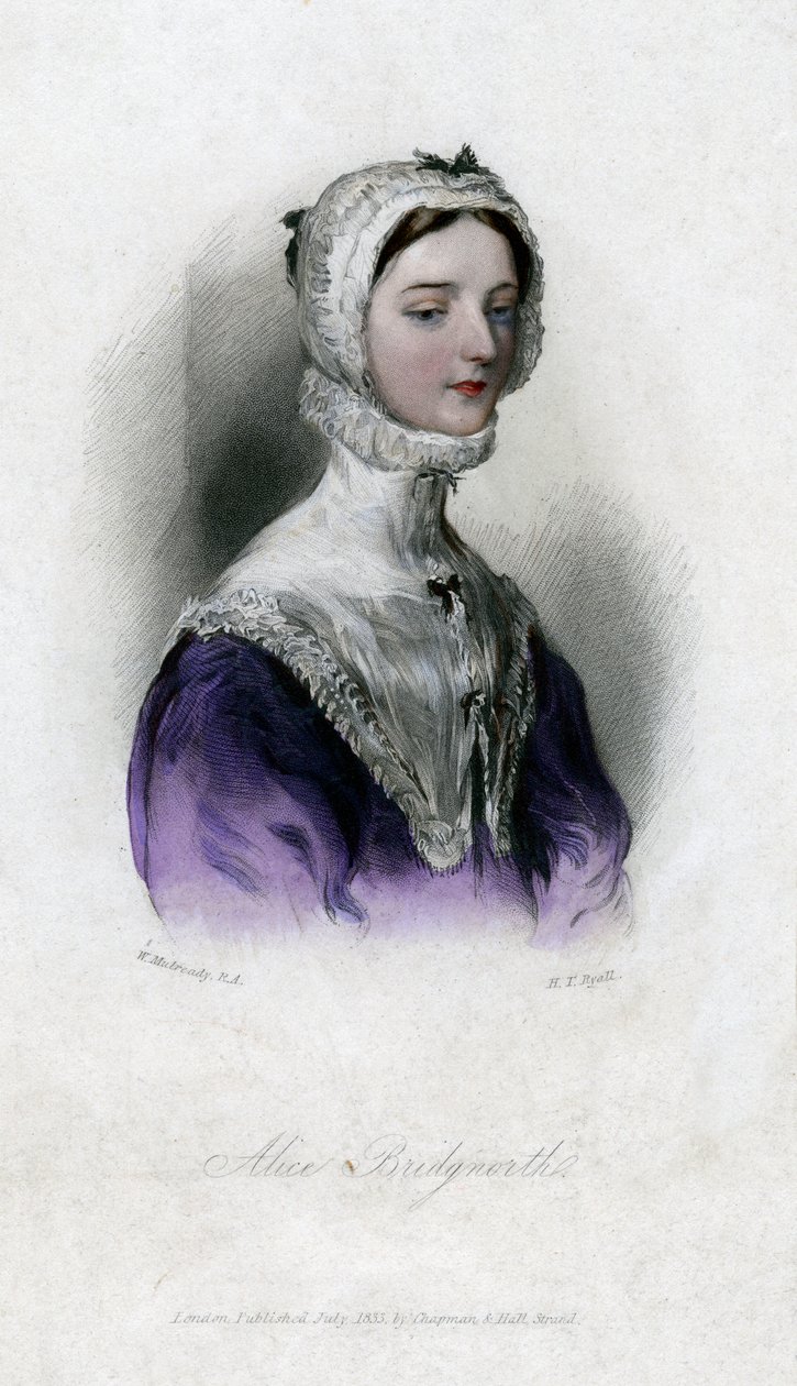 Alice Bridgenorth, un personaggio del romanzo Peveril del Picco di Walter Scott, 1833 da Unbekannt