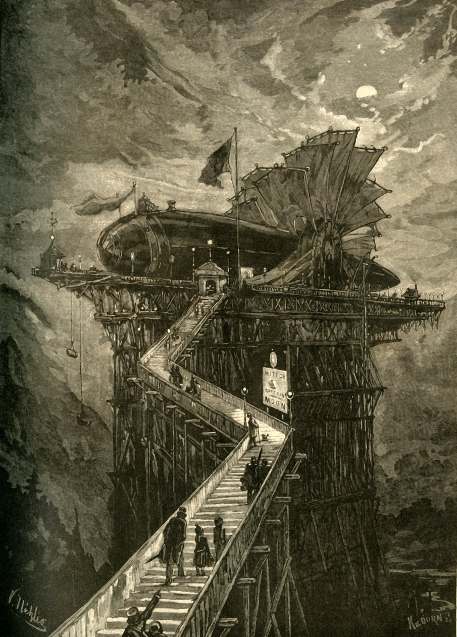 Tutti a bordo per la Luna!, 1881 da Unbekannt