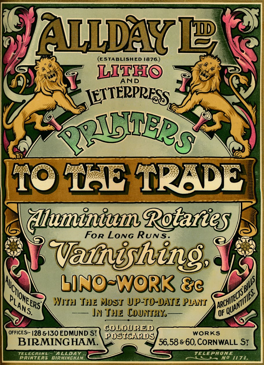 Allday Ltd - pubblicità, 1907 da Unbekannt