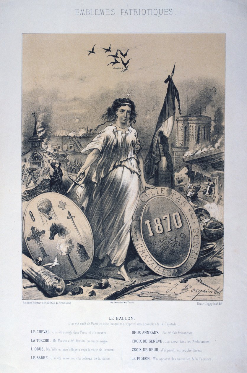 Allegoria degli emblemi patriottici francesi, 1870 da Unbekannt