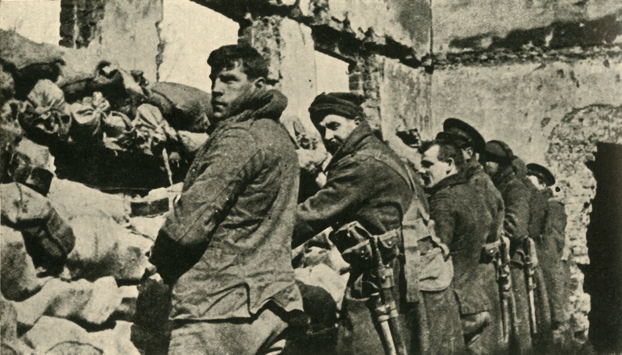 Soldati alleati nelle Fiandre, Prima Guerra Mondiale, 1915, c. 1920 da Unbekannt