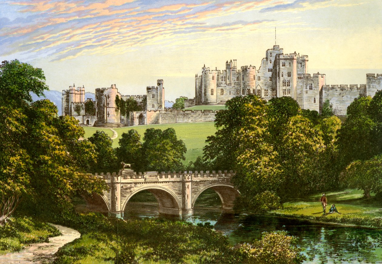 Castello di Alnwick, Northumberland, residenza del Duca di Northumberland da Unbekannt