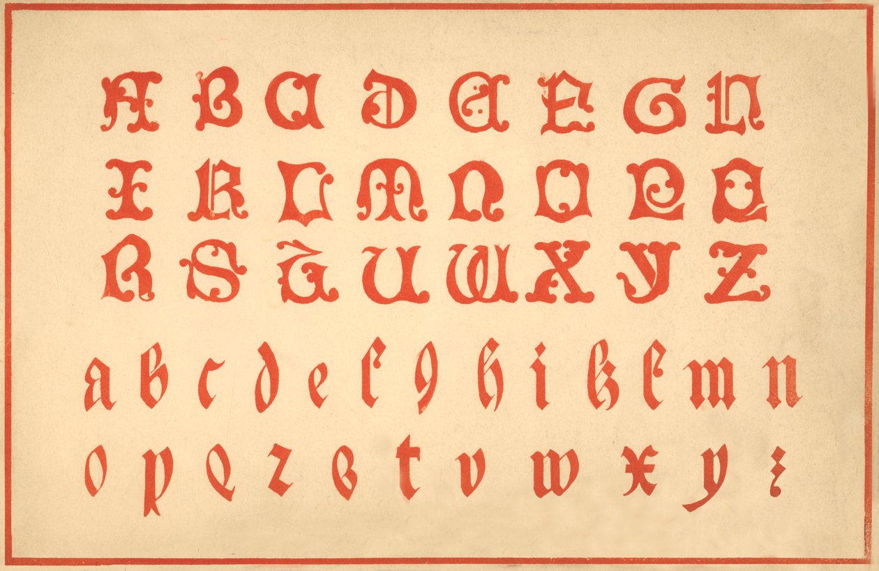 Alfabeto, lettere A-Z, maiuscole e minuscole da Unbekannt