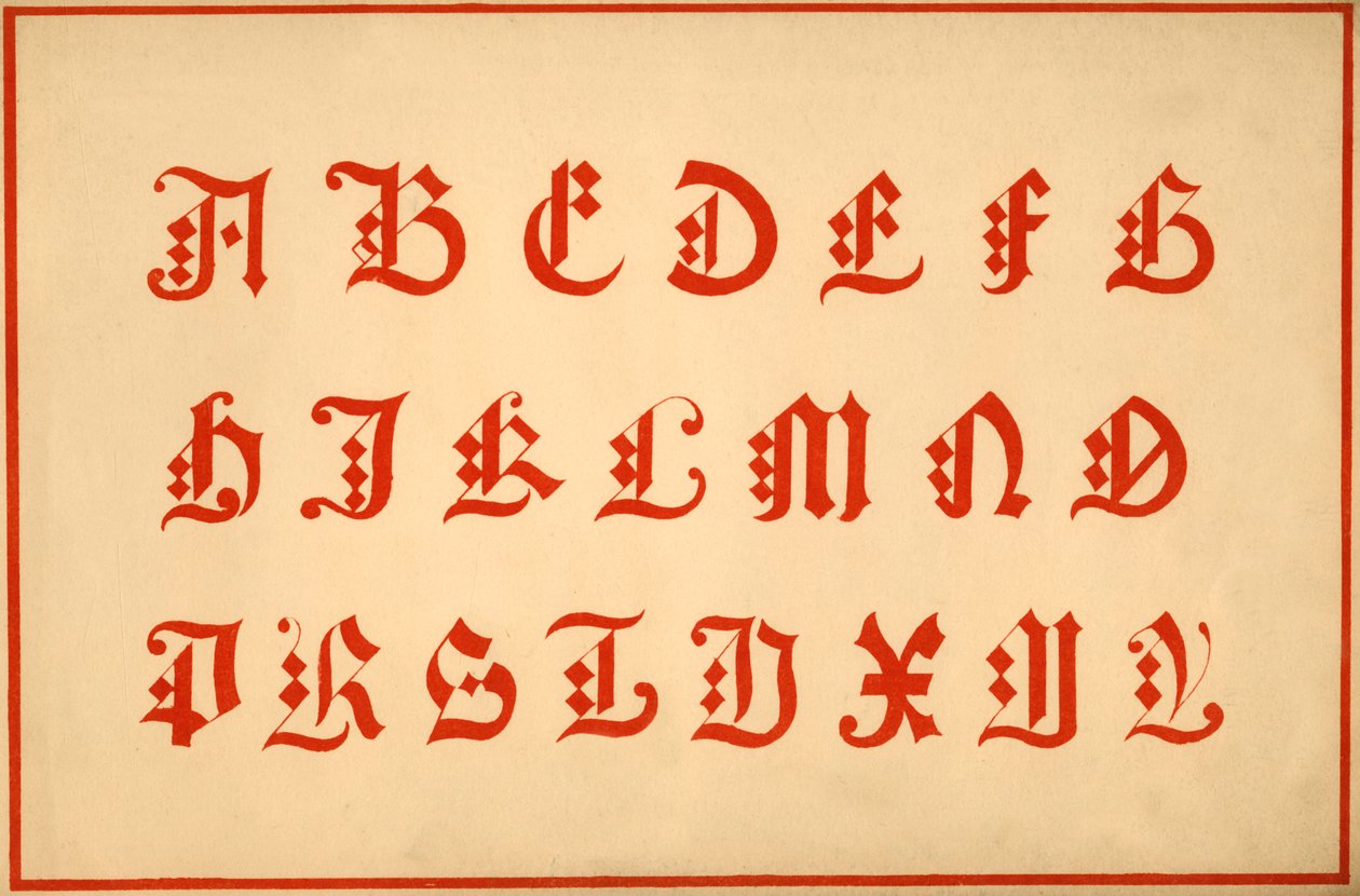 Alfabeto, lettere A-Z, maiuscolo da Unbekannt