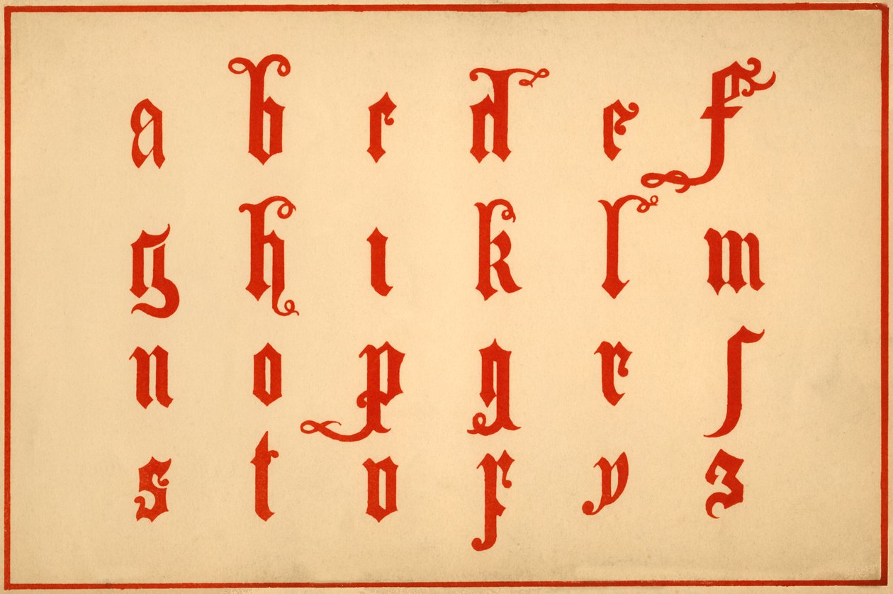 Alfabeto, lettere a-z, minuscole da Unbekannt