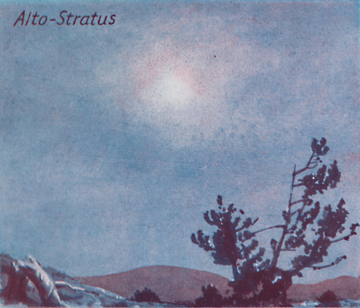 Alto-Stratus - Una dozzina delle principali forme di nuvole nel cielo, 1935 da Unbekannt