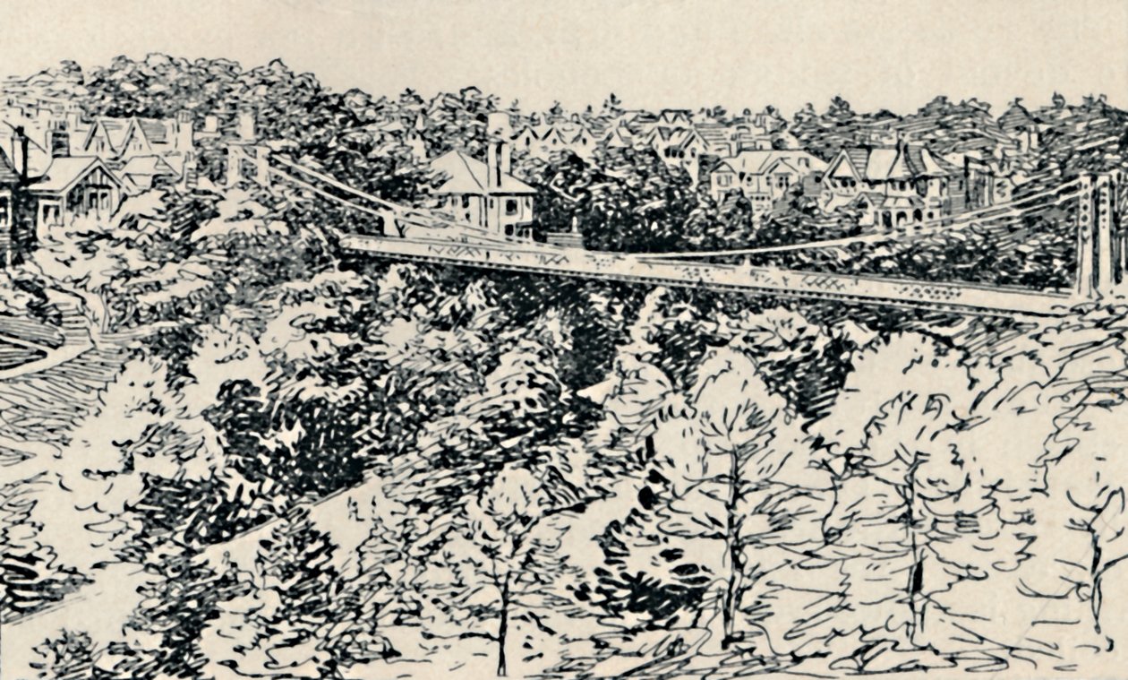 Ponte sospeso di Alum Chine, 1929 da Unbekannt