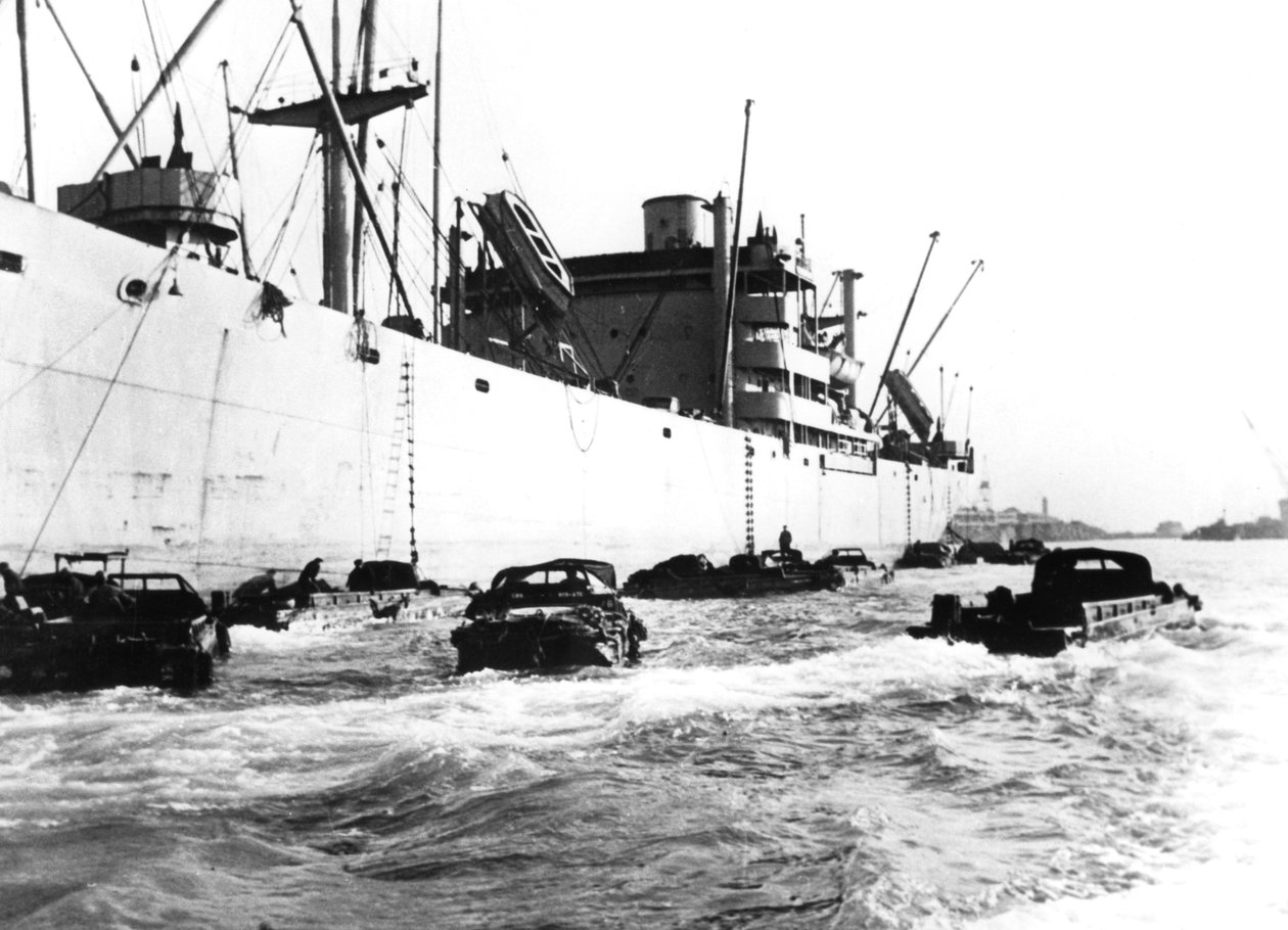 Veicoli anfibi americani, Le Havre, Francia, 1944 da Unbekannt