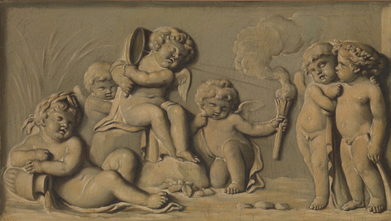 Amorini al gioco uno di una coppia, 1770-90 da Unbekannt