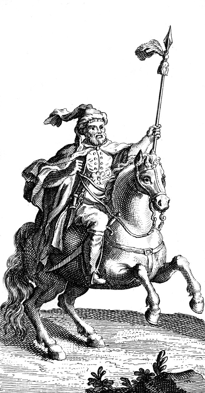 Un cavaliere arabo, XIX secolo da Unbekannt