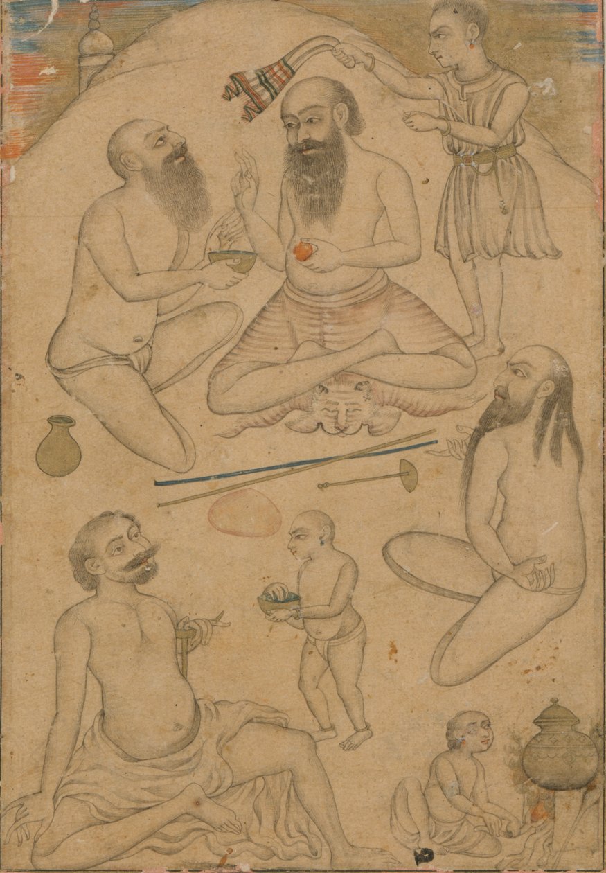 Un accampamento di yogi, ca. 1660 da Unbekannt