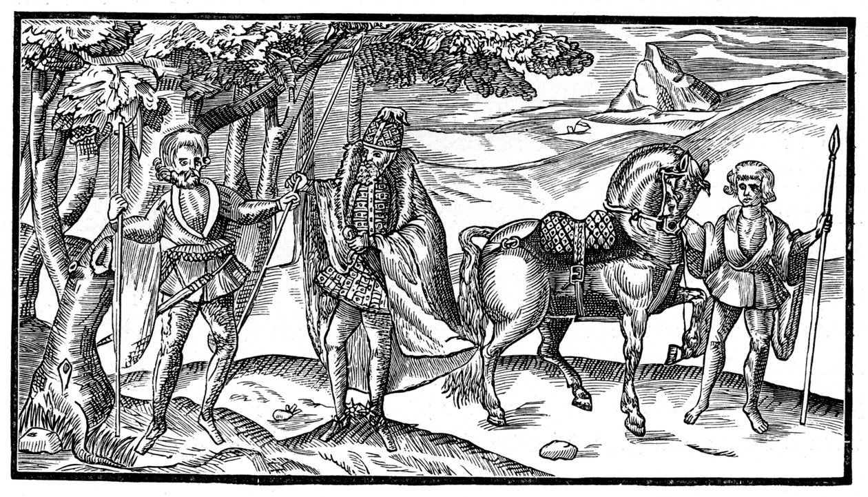 Un capo irlandese e i suoi attendenti, 1581, 1893 da Unbekannt