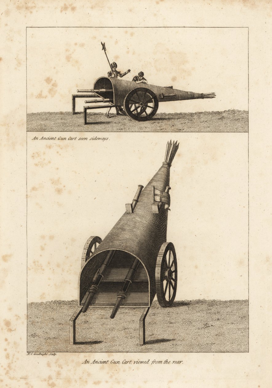 Un antico carro da guerra usato durante l
