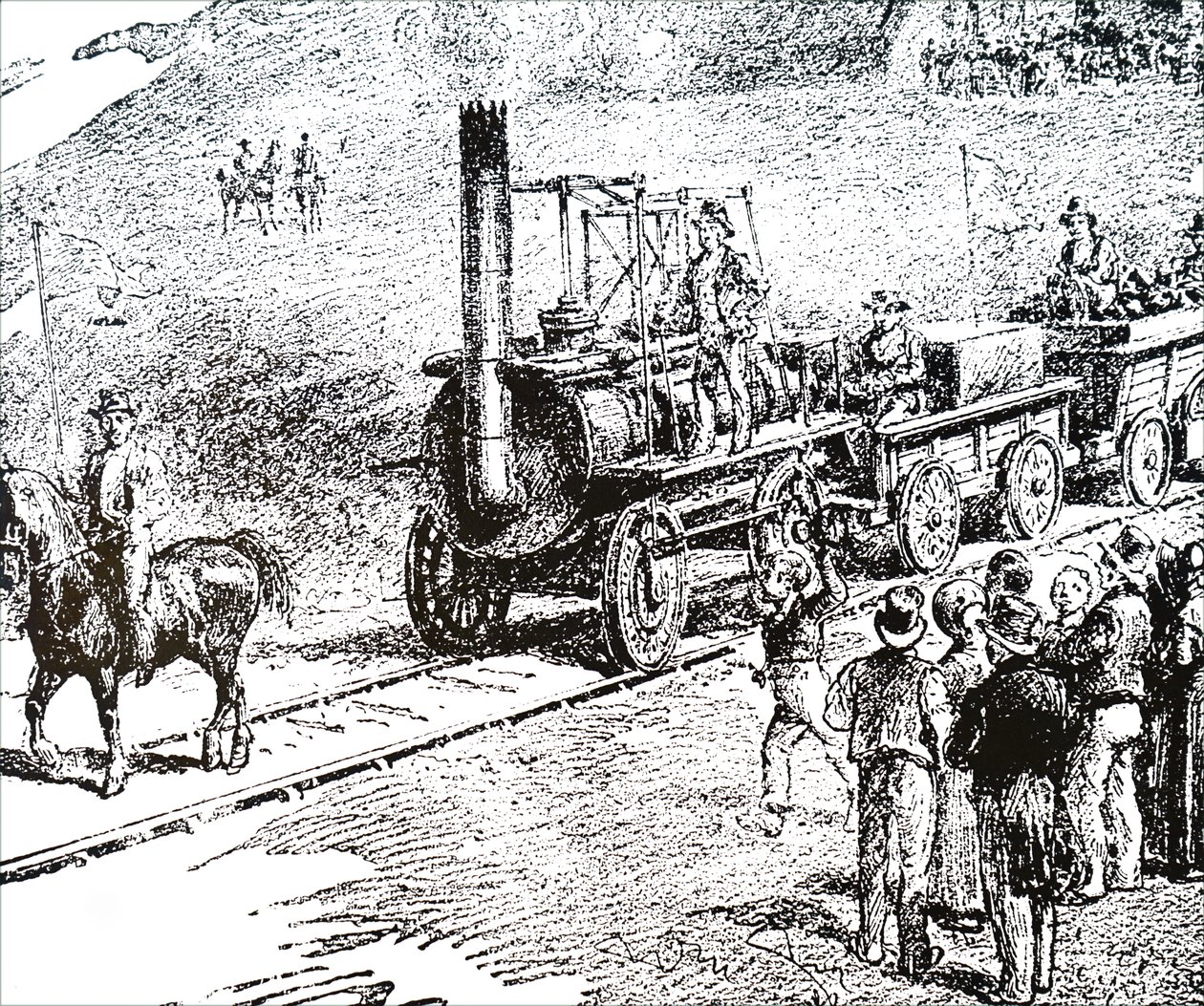 Una locomotiva costruita da George Stephenson da Unbekannt