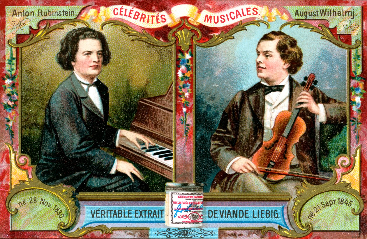 Anton Rubinstein e August Wilhelmj, c. 1900 da Unbekannt